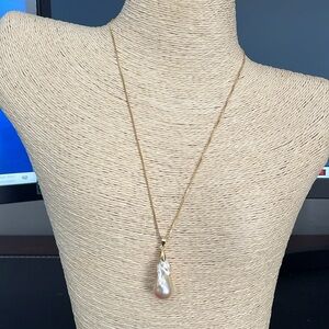 Mermaid iridescent Kasumi pearl Sterling silver 18k gold plated 18”